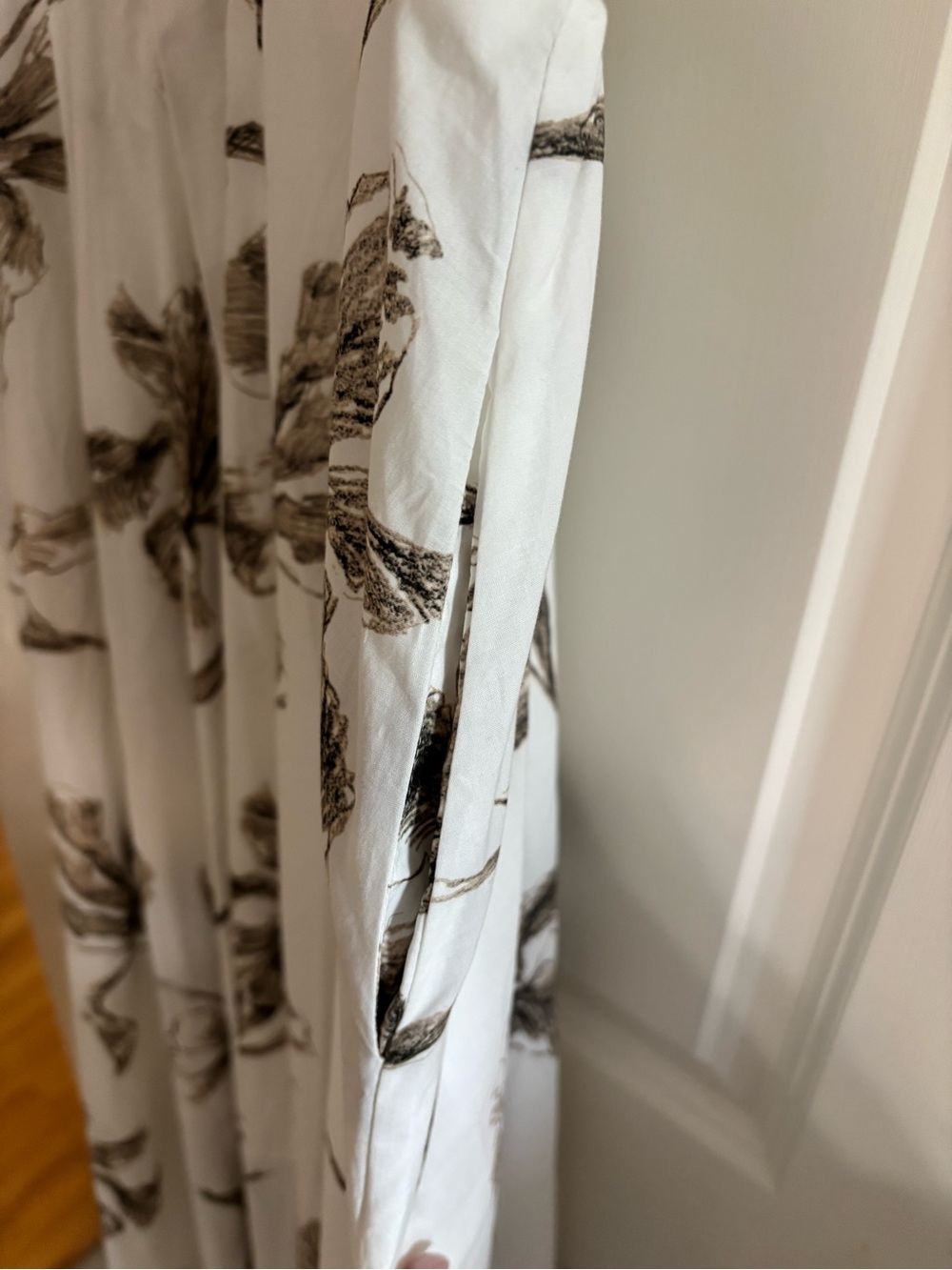 entro White Midi Shirt Dress with Brown Floral Print - Picture 4 of 10